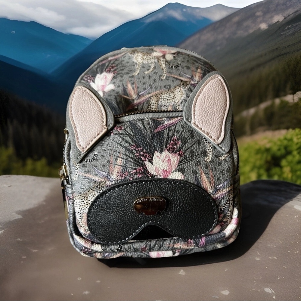 Betsey Johnson Gray and Pink Kids Backpack